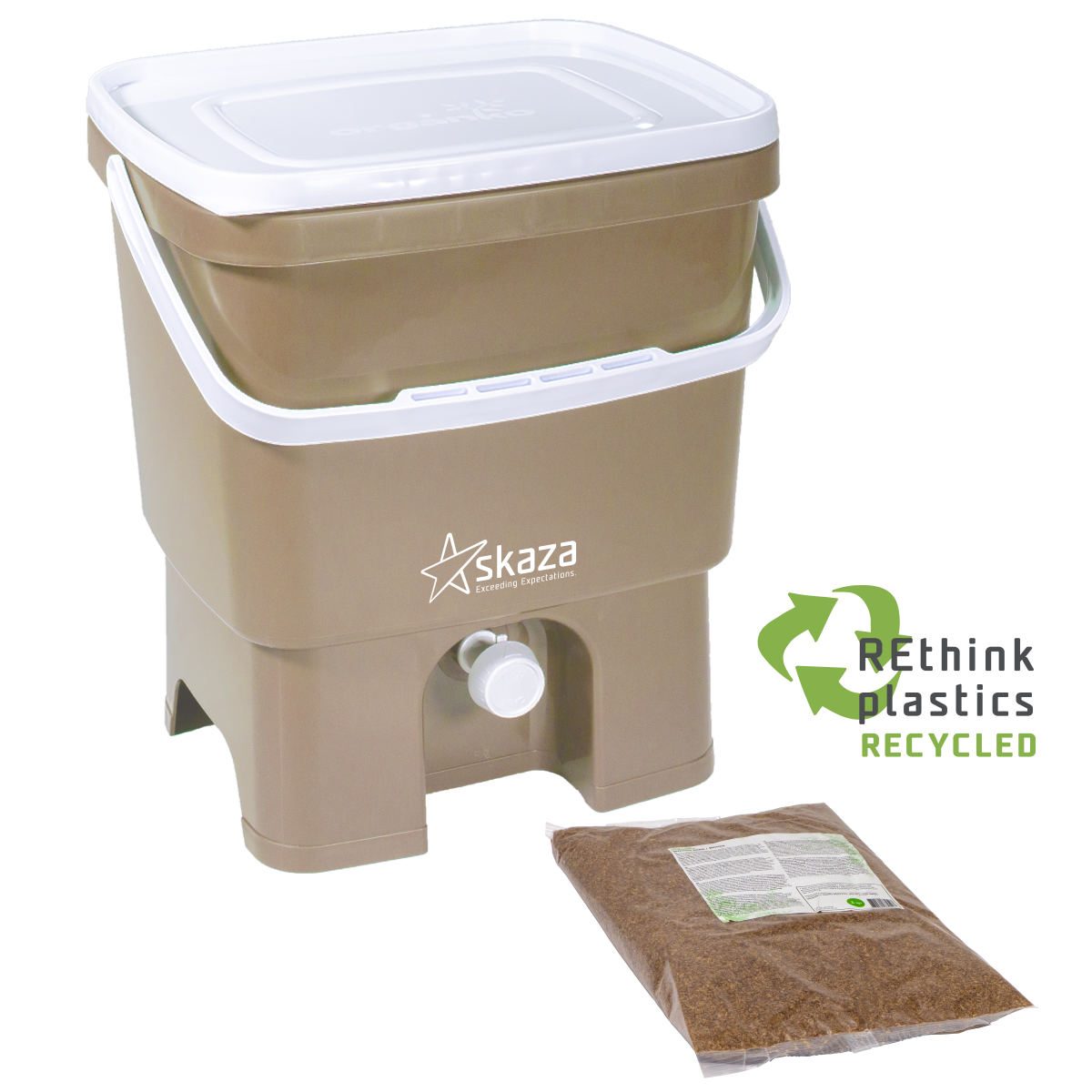 Composteur de cuisine Hozelock Bokashi 16L + activateur compost