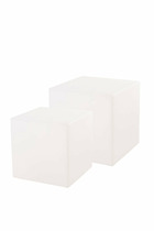 Cubes lumineuses blanc chaleureux - 43 & 33 cm - lampe extérieur et intérieur