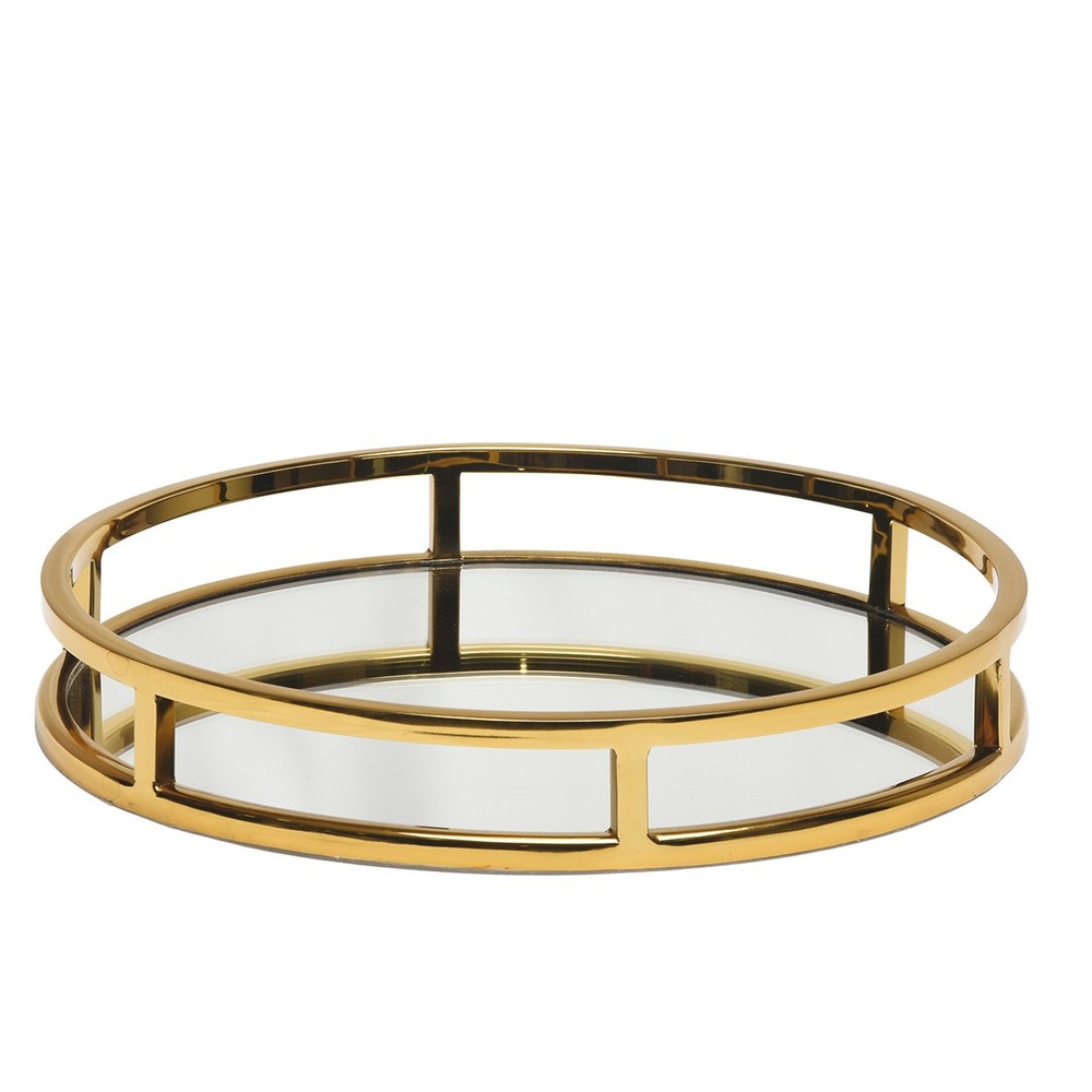 Plateau Miroir doré personnalisé prénom - Les bijoux de - Ourson Câlin