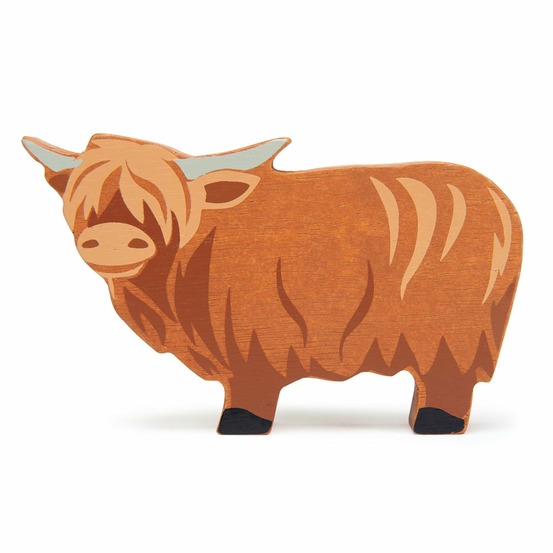 Vache highland en bois