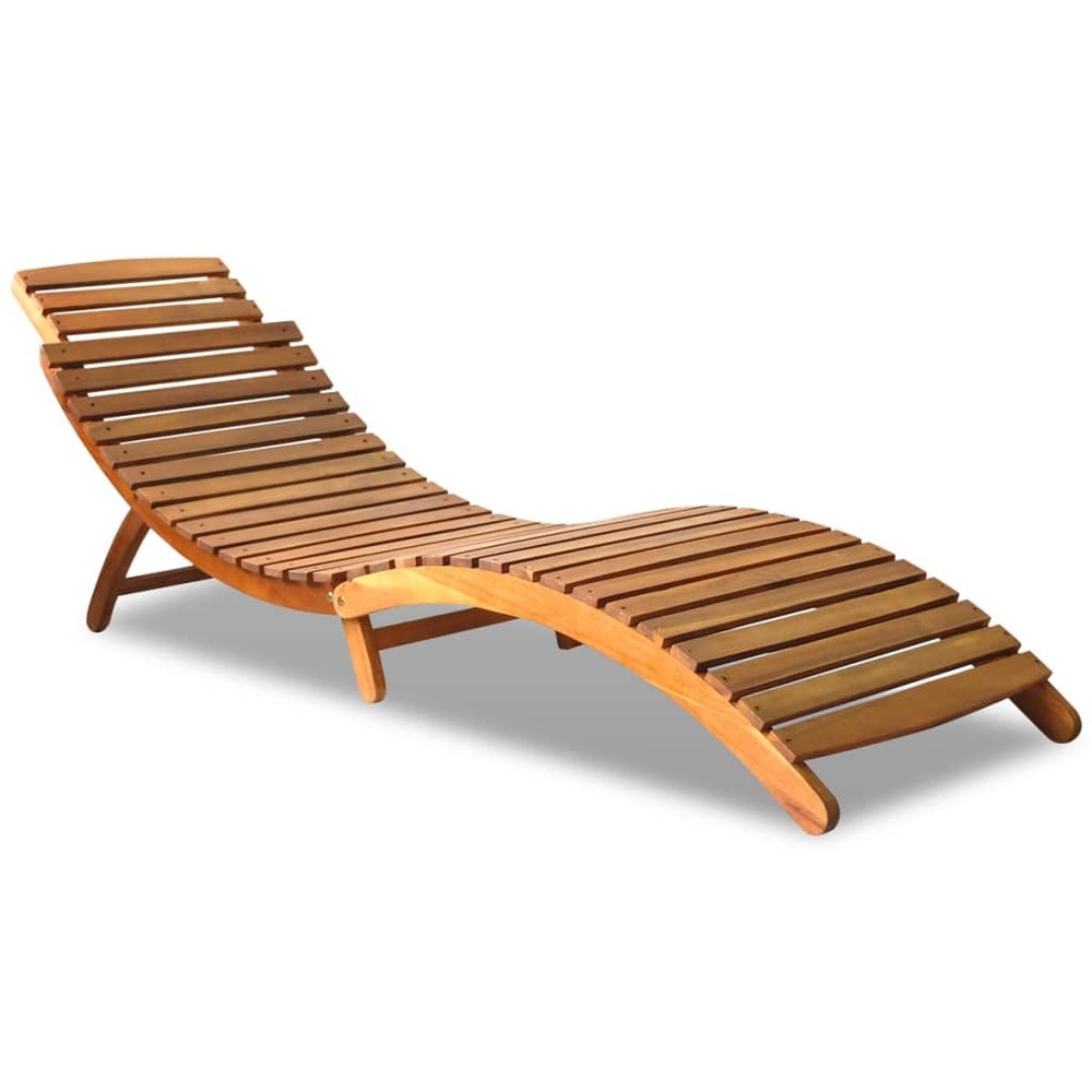 Chaise longue bois d'acacia solide Truffaut
