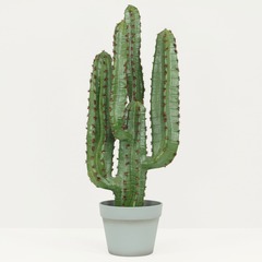Cactus artificiel 4 branches pot gris 70 cm