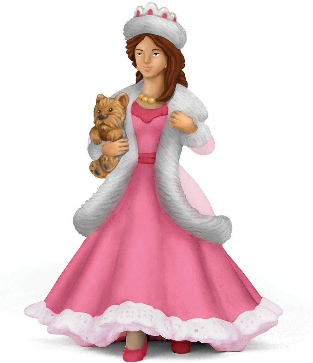 Figurine princesse au petit chien