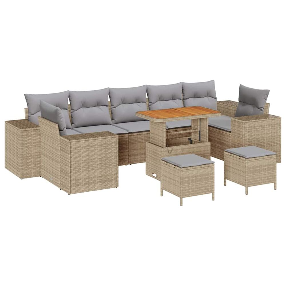 Ensemble de canapé de jardin 10 pc 9-nombre de places