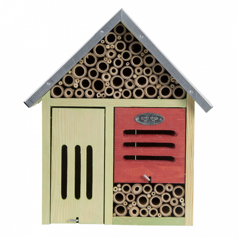 Hôtel à insectes, taille l, avec brosse de nettoyage.