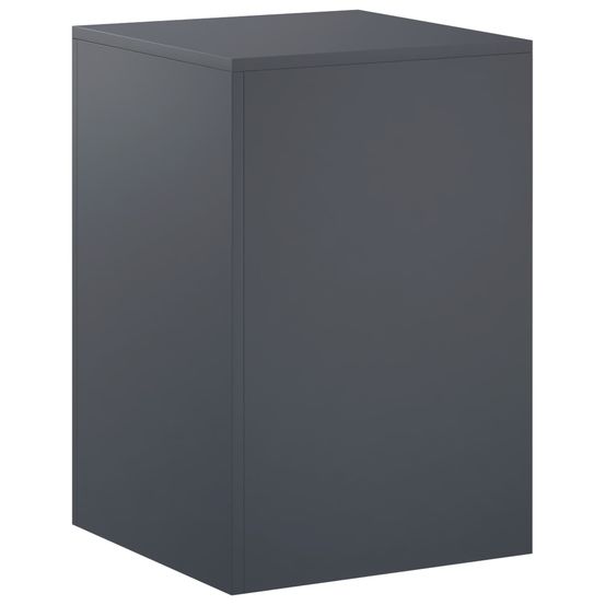 Support de plante anthracite 40 x 40 x 60 cm acier inoxydable