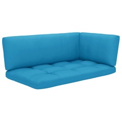 Coussins de canapé palette 3 pcs bleu