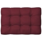 Coussins de canapé palette 7 pcs rouge bordeaux
