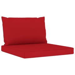 Coussins de canapé palette 2 pcs rouge tissu