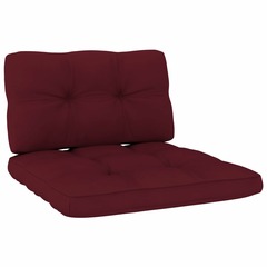 Coussins de canapé palette 2 pcs rouge bordeaux