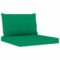Coussins de canapé palette 2 pcs vert tissu