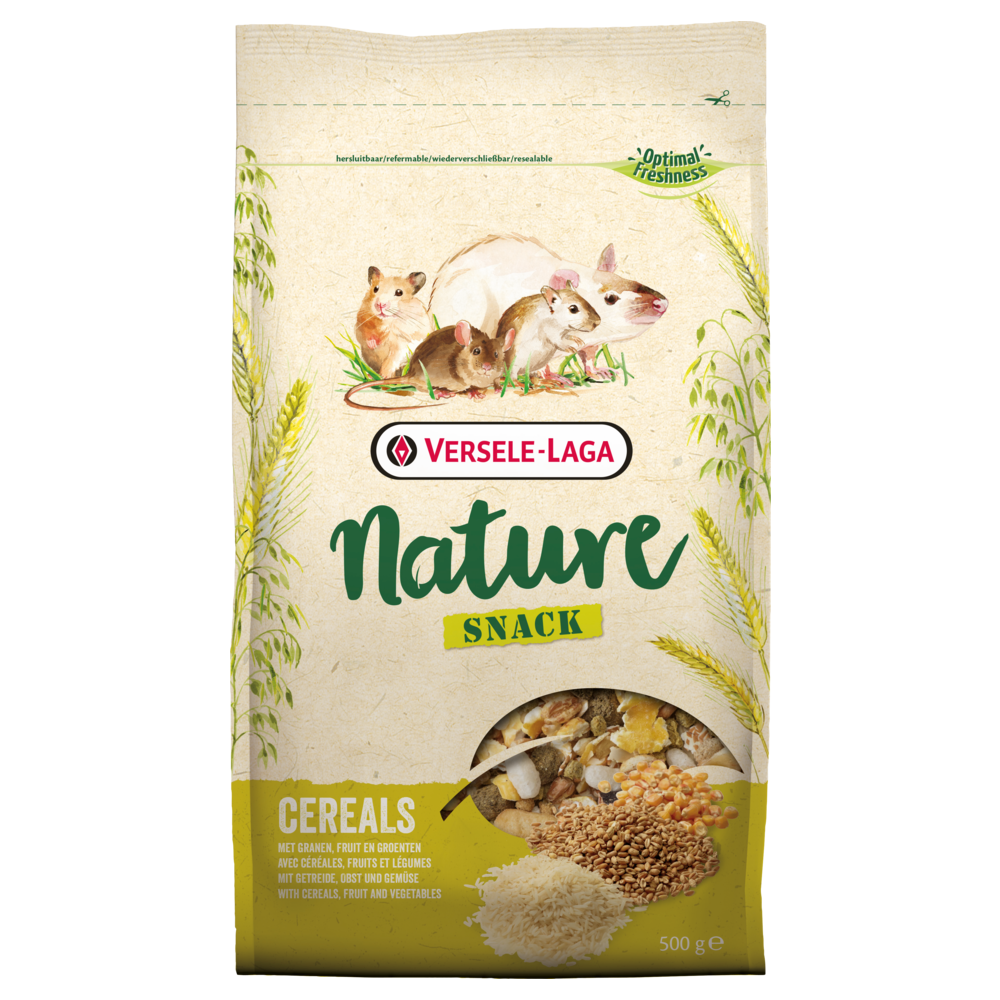 Friandise aux céréales riche et varié 500g pour hamster, rat, gerbille, écu