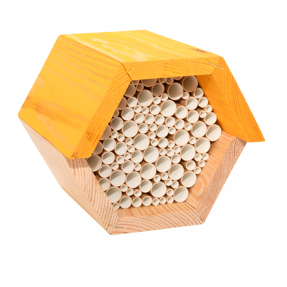 Maison à abeilles hexagonale en bois