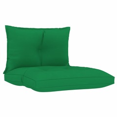 Coussins de canapé palette 2 pcs vert tissu