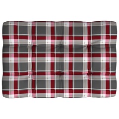 Coussins de canapé palette 3 pcs motif à carreaux rouges