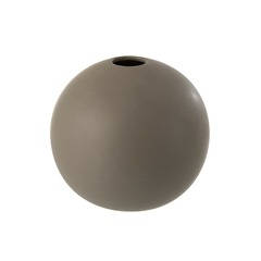 Vase boule en céramique gris foncé 18 cmx17 cm