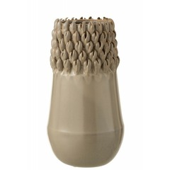 Vase en céramique gris avec finition coquillage 18.5 cmx32.8 cm