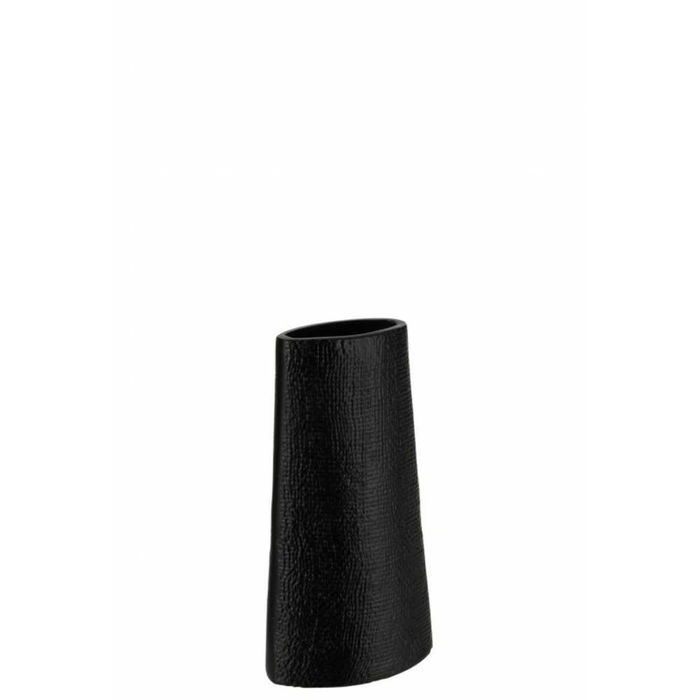 Vase texture jute en aluminium 13x7x32 cm