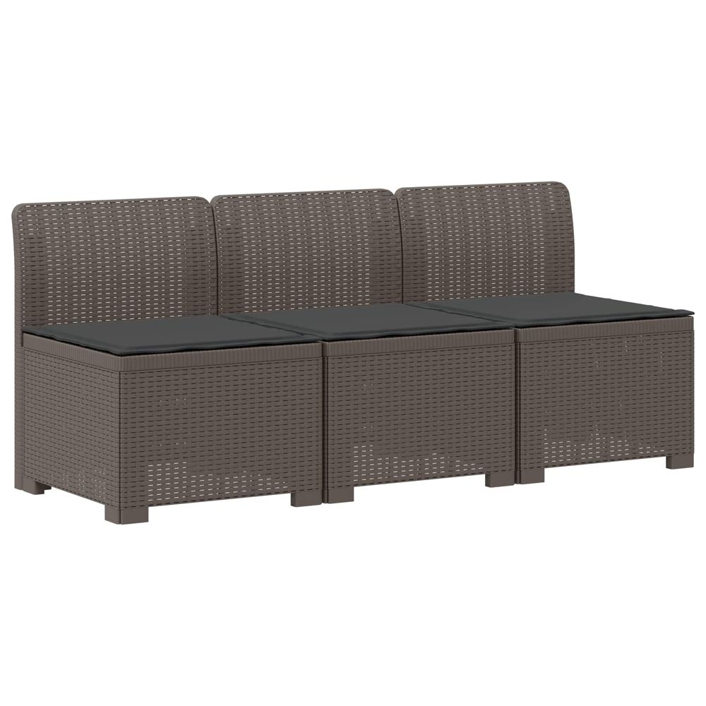 Canapé de jardin 3 places avec coussins look rattan 3 place pp