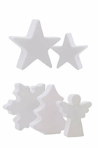 Famille noël lumineuses blanc 5 x  - étoile, arbre, ange, cristal - lampe bat.