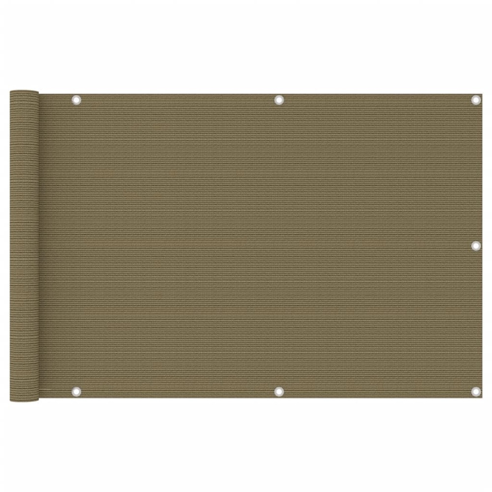 Écran de balcon taupe 90x400 cm pehd