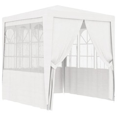Tente de réception avec parois latérales 2x2 m blanc 90 g/m²