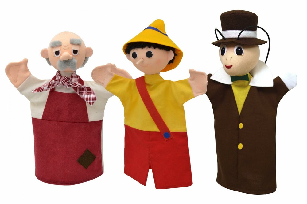 Set 3 marionnettes pinocchio