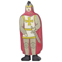Figurine chevalier avec manteau rouge