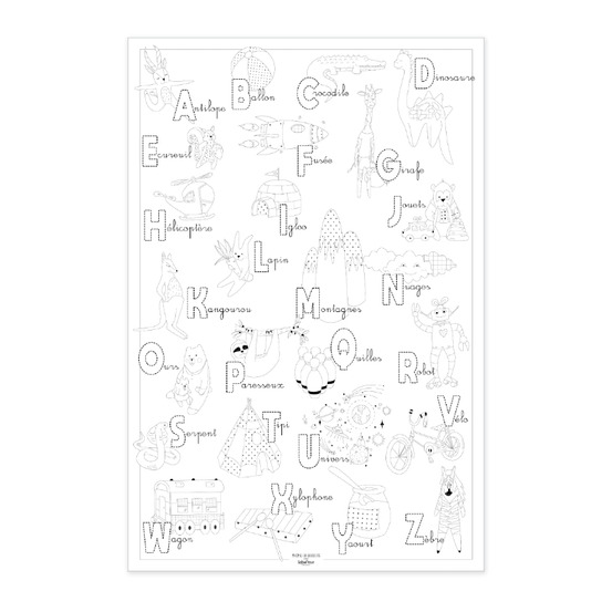 Poster à colorier abécédaire