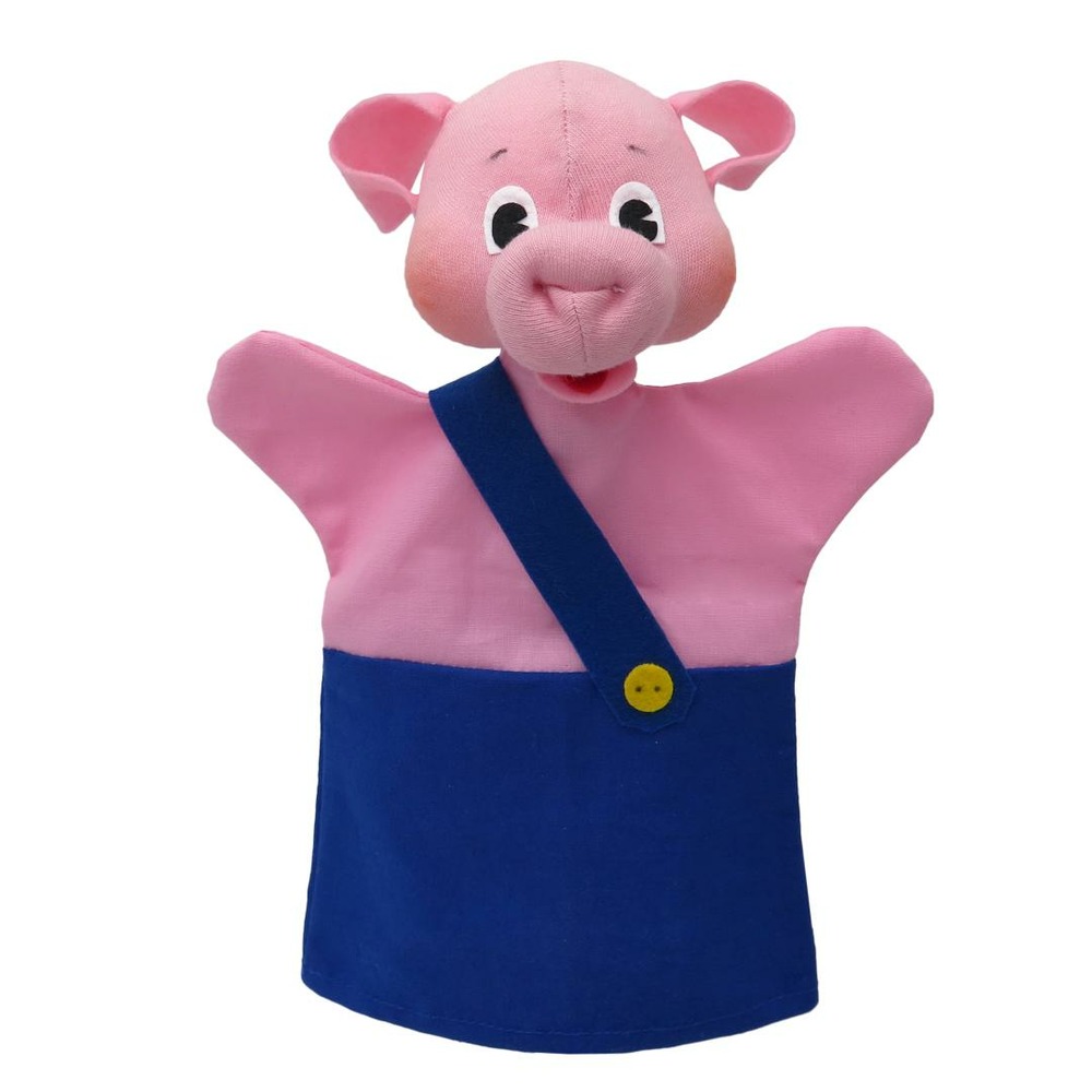 Marionnette petit cochon bleu