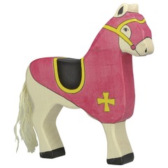 Figurine cheval du chevalier rouge