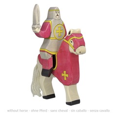 Figurine chevalier rouge avec épée