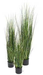 Graminée en pot artificielle herbe à oignon bambou h 90 cm vert - dimhaut: h 90
