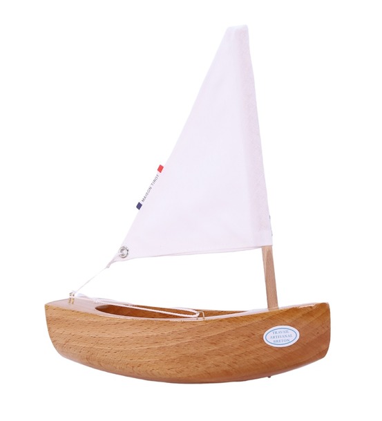 Bateau le bâchi bois naturel 17cm