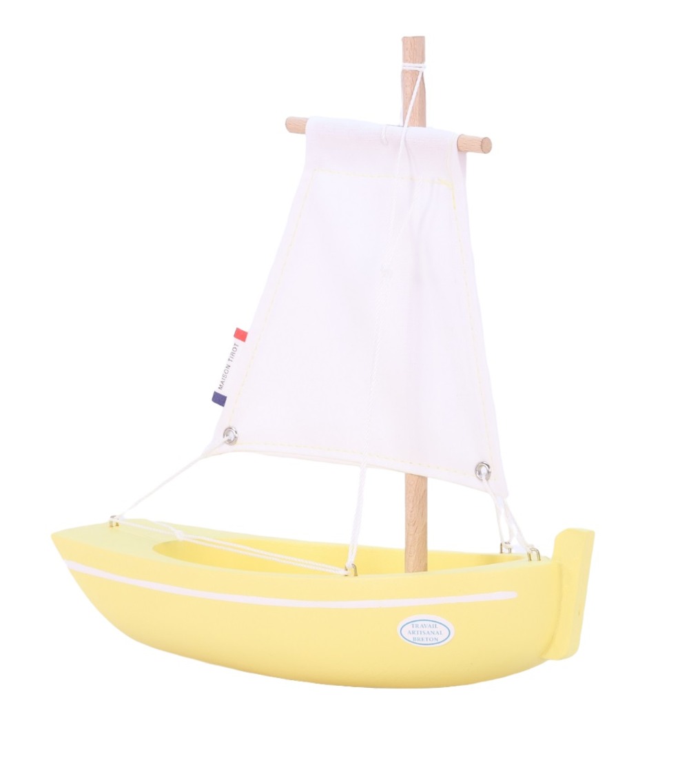 Bateau le misainier jaune 22cm