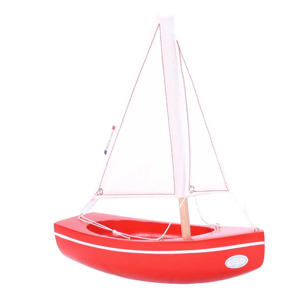 Bateau le sloop rouge 21cm