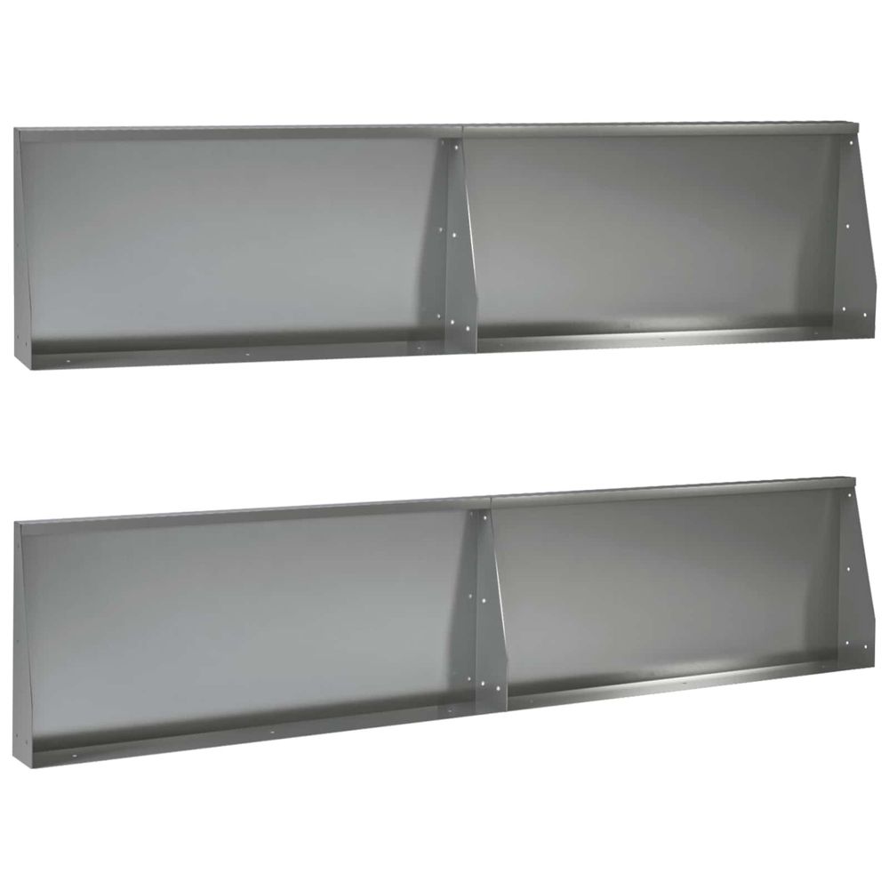 Mur de soutènement 4 pc 100 x 12 x 30 cm acier galvanisé