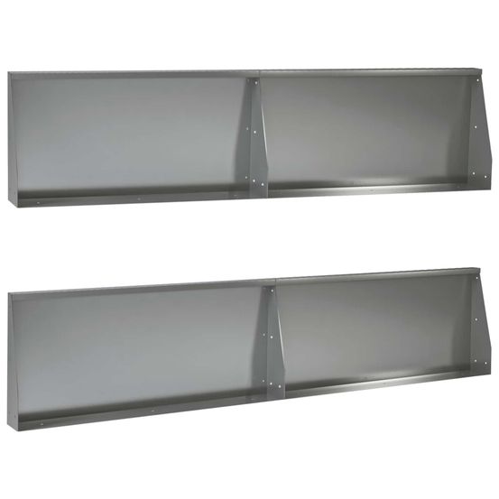 Mur de soutènement 4 pc 100 x 12 x 30 cm acier galvanisé