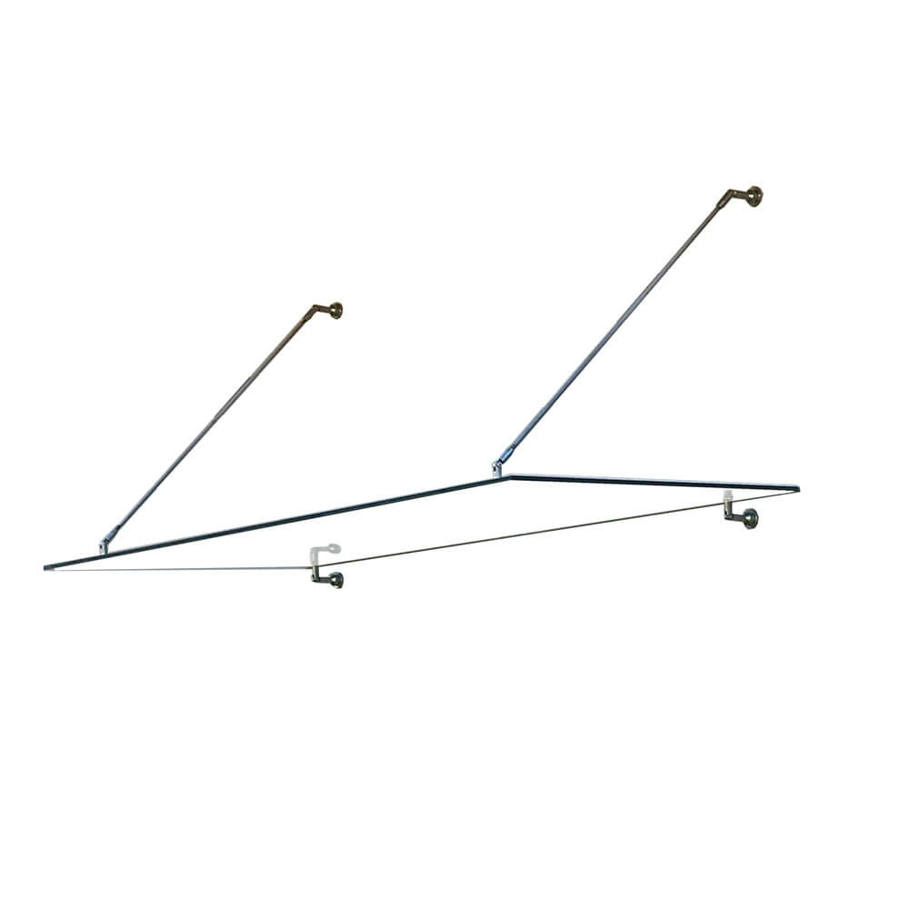 Home deluxe - auvent en verre transparent - dimensions : 200 x 90 cm - verre de sécurité feuilleté (vsg) - différentes tailles - v2a