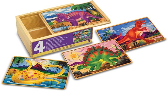 Ensemble puzzles dinosaures 12 pièces