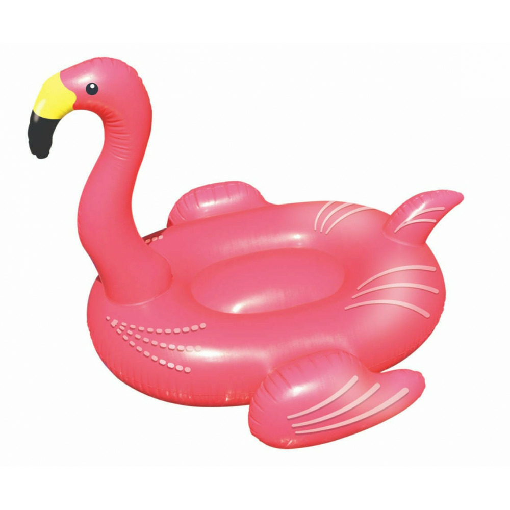 Bouée flamant rose géant jeux piscine