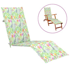 Coussin de chaise de terrasse motif de feuilles (75+105)x50x3cm