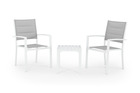 Ensemble de balcon avec 2 chaises et table basse blanc