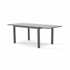 Table de jardin en aluminium gris anthracite 215/135×90 cm