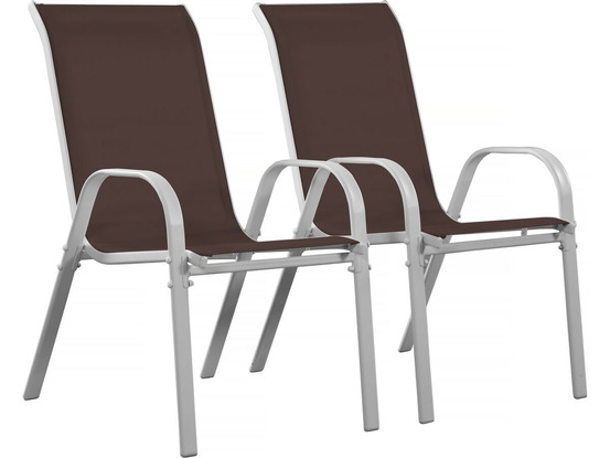 Fauteuil jardin Textilène Cordoba - Phoenix - Taupe - Lot de 2