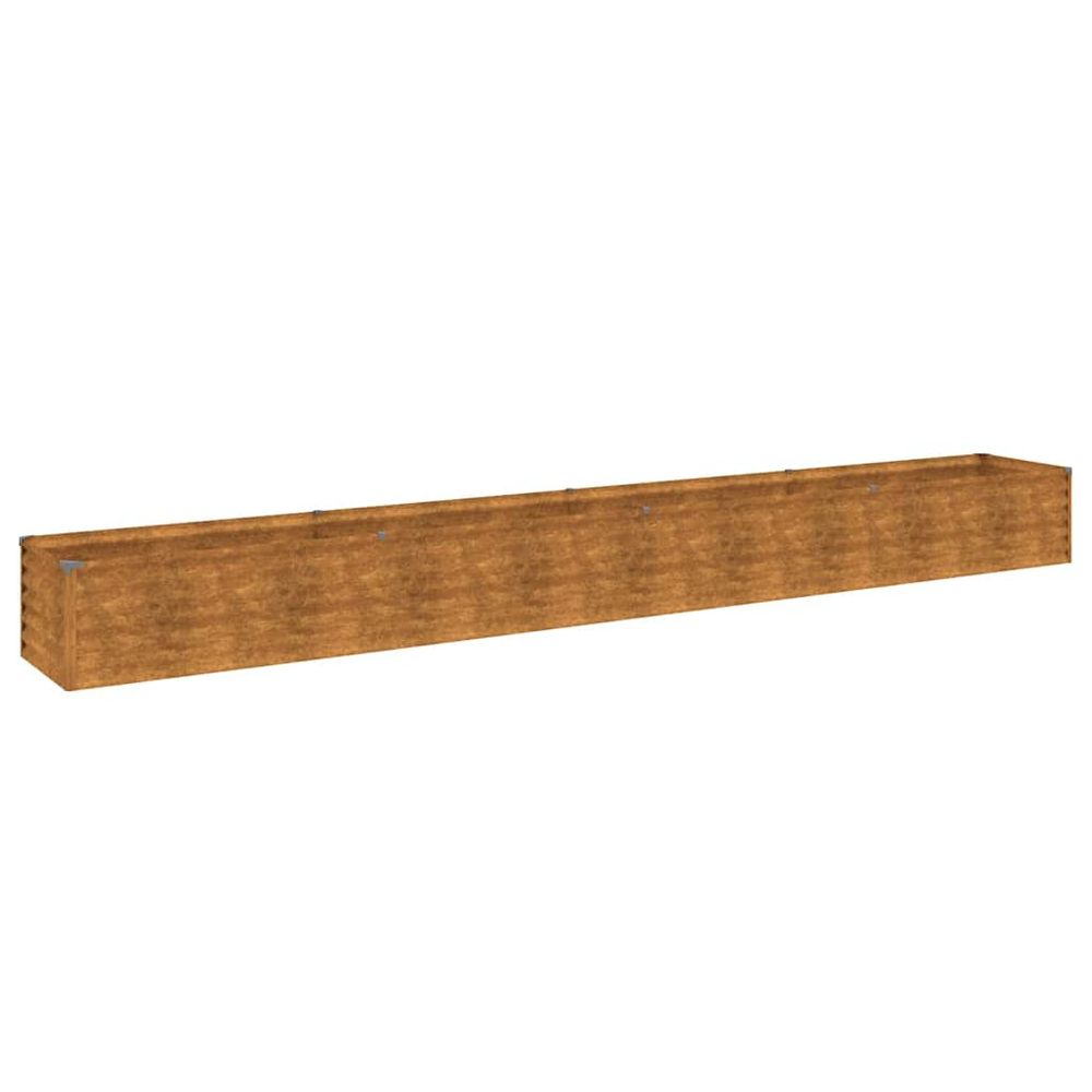 Jardinière surélevée 386 x 50 x 36 cm acier corten