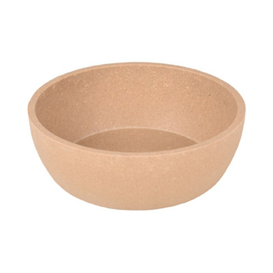 Gamelle 450 ml rimboé en bambou couleur taupe pour chat ou chien