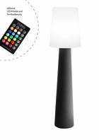 Lampadaire lumineuse gris (rgb) - 160cm - lampe extérieur et intérieur  rc