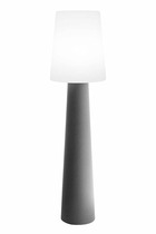 Lampadaire lumineuse blanc chaleureux - 160cm - gris - lampe extérieur et intérieur
