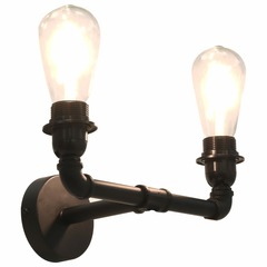 Lampe murale Ã  2 voies Noir 2 ampoules E27